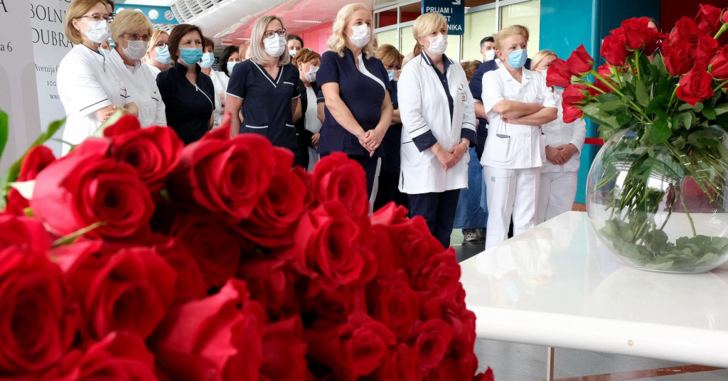 Ruže za medicinske sestre u KB Dubrava