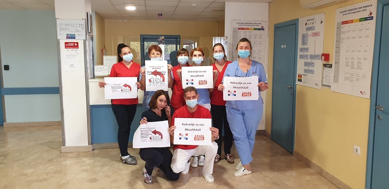 Hrvatski strukovni sindikat medicinskih sestara - medicinskih tehničara  pridružio se akciji  Europski akcijski tjedan zdravlja, "Aplauzi nisu dovoljni"